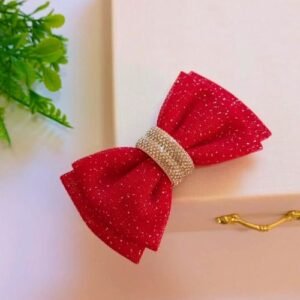 Laço de tule em gliter