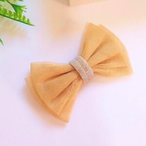 Laço em tule com glitter 12cm